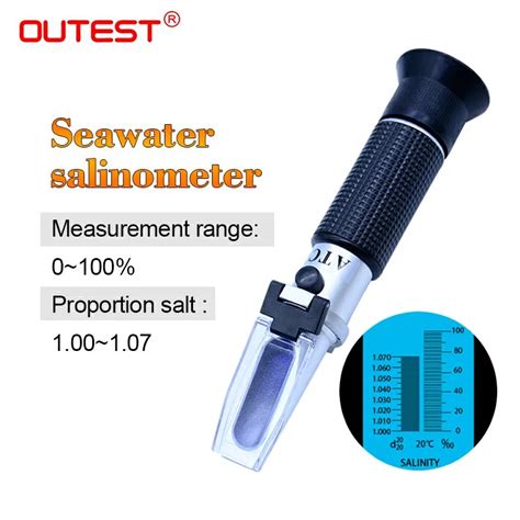 RZ120 Auto Refractometer Optical salinity meter 0 100% mariculture food ...