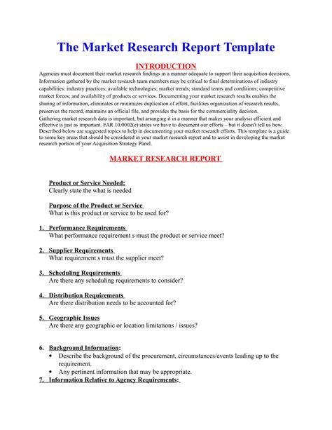 Market Research Report Template - Sarseh.com