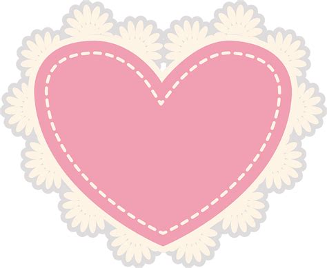 Heart lace clipart. Free download transparent .PNG | Creazilla