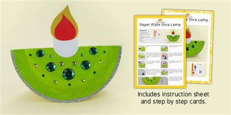 Paper Plate Diva Lamp Craft Instructions | Diwali for kids, Diwali craft, Paper plate crafts for ...