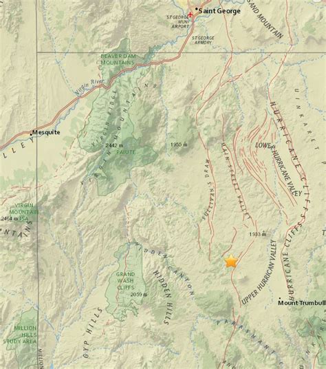 Arizona Geology: Earthquake in northwest Arizona - magnitude 3.4