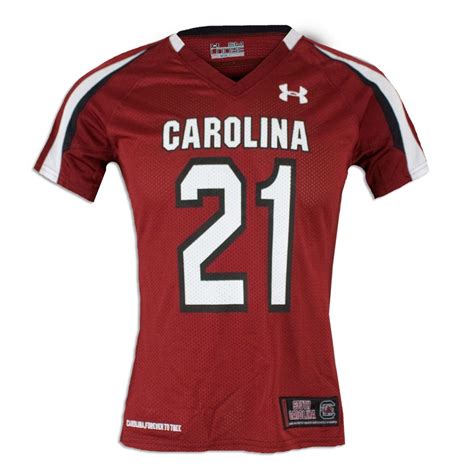 South Carolina Gamecock Garnet Under Armour #21 Ladies Football Jersey ...