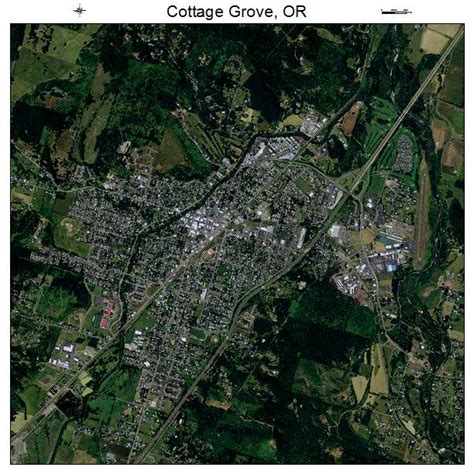 Aerial Photography Map of Cottage Grove, OR Oregon