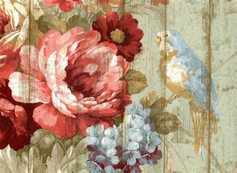 English Cottage Garden Wallpaper Vintage French Country | Etsy in 2021 | Cottage wallpaper ...