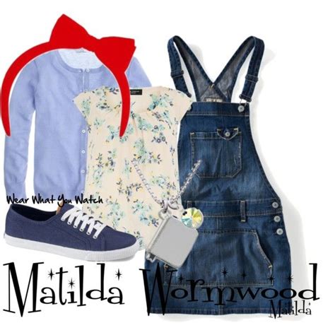 three pairs of clothes with the words matilda and wormwood on them