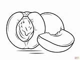Whole And Sliced Nectarine coloring Page  Free Printable Coloring Pages sketch template