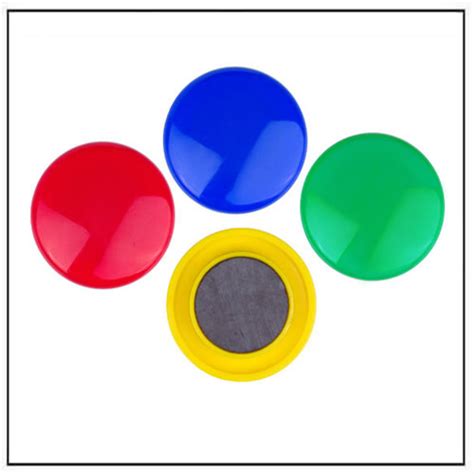 Plastic Round Presentation Whiteboard Magnets - Magnets By HSMAG