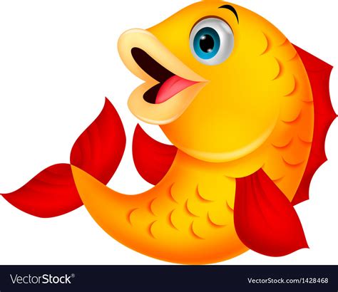 Cute fish cartoon Royalty Free Vector Image - VectorStock