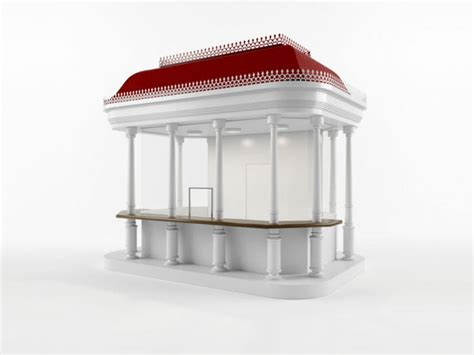 Kiosk Design 3D Model Architectural Tools