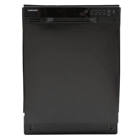 Samsung 24 in. Front Control Dishwasher in Black with Stainless Steel ...