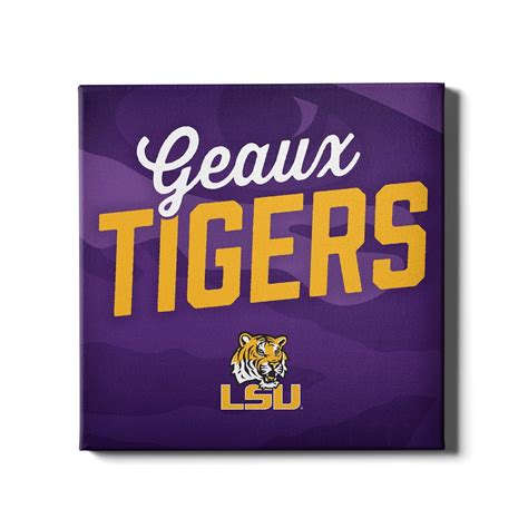 National Champs Tiger Football LSU LSU Tigers College Football Wall Art Geaux Tigers Louisiana ...