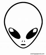 Alien Face Coloring Page  Free Printable Pages sketch template