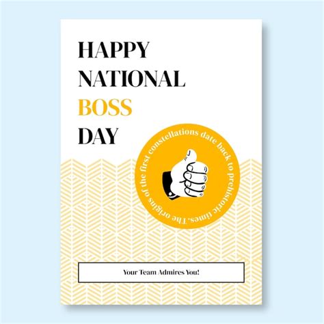 Free Vector | Happy national boss day card