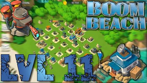 Boom Beach Headquarters Level 11 Defense Strategy - YouTube