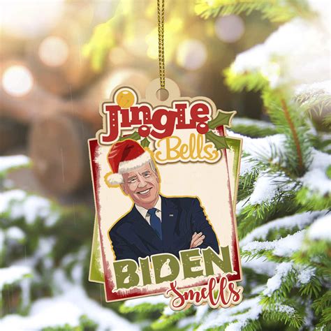 Funny Anti Biden Christmas Ornament Jingle Bells Biden Smells ...