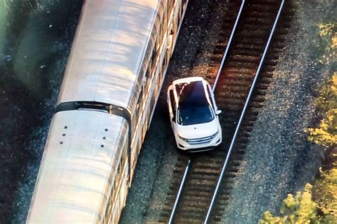 Amtrak train strikes car on tracks in Va. after man makes wrong turn ...