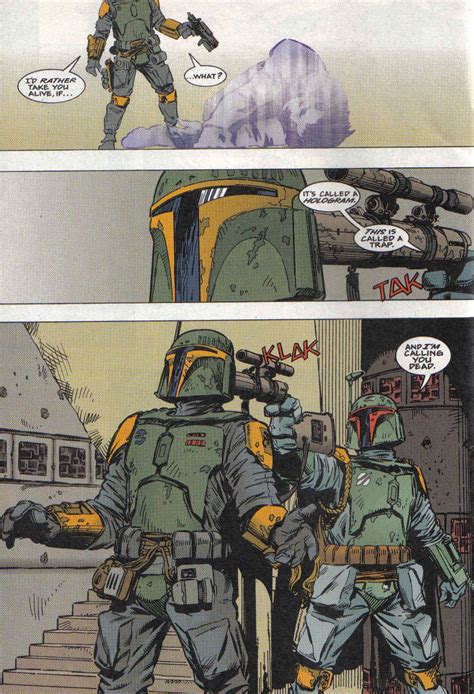 Boba Fett tricks Jodo Kast, "Twin Engines of Destruction" | Star wars comics, Star wars artwork ...