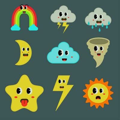 Weather Emoji Vector Art, Icons, and Graphics for Free Download