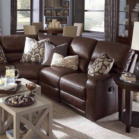 Brown leather couch living room, Brown sofa living room, Brown living room decor