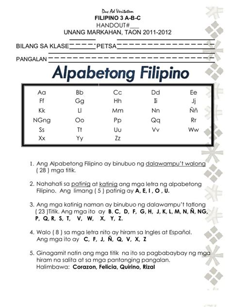 alpabetong filipino HO | Kindergarten reading worksheets, 1st grade reading worksheets ...