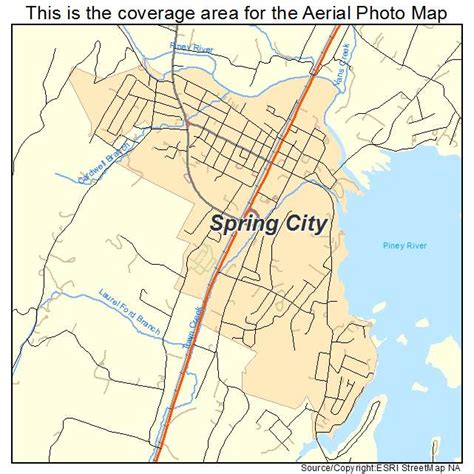 Aerial Photography Map of Spring City, TN Tennessee