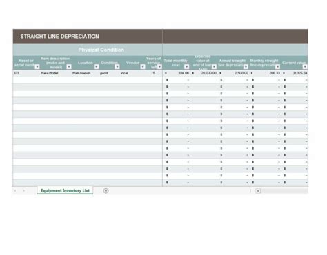 Fixed Asset Depreciation Excel Spreadsheet regarding 35 Depreciation ...