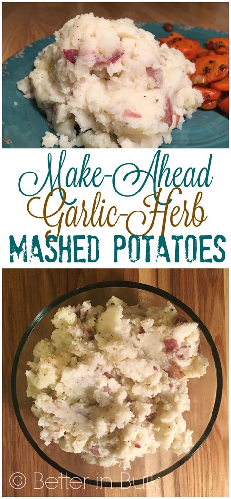 Make-Ahead Garlic Herb Mashed Potatoes