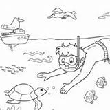 Snorkeling Fun » Coloring Pages Surfnetkids sketch template