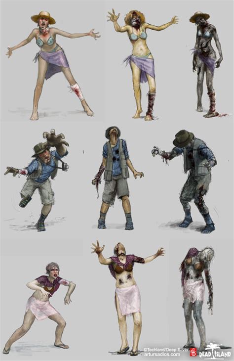 Artur Sadlos - drawing things: Dead Island concept art (characters)