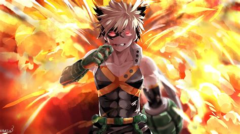 Download wallpaper 1920x1080 anime, katsuki bakugou, anime boy, full hd, hdtv, fhd, 1080p ...