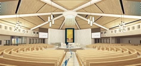 3d rendering done on 3ds Max of Holy Spirit Catholic Church, soon to come to Las Vegas, NV ...