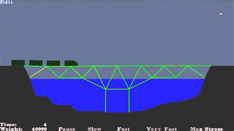 Bridge Building Game v.1.25 - Old Maps - Level 4 - YouTube