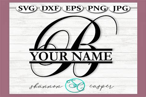 Split Monogram Swirl Letter B Graphic by Shannon Casper · Creative Fabrica