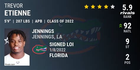 Trevor Etienne 2022 All Purpose Back Florida