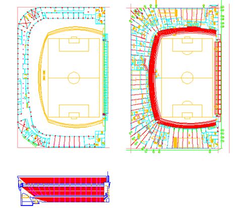 Football stadium plan - Cadbull