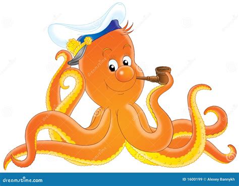 Octopus Captain Royalty-Free Cartoon | CartoonDealer.com #1600199