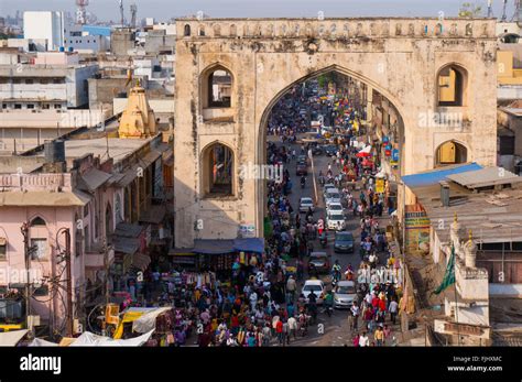 Hyderabad, Telangana, India, 28th Feb 2016: Famous Laad market Stock ...