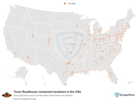 Map Of All 655 Texas Roadhouse Locations In The US By State