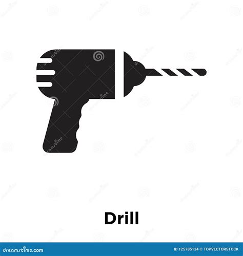 Drill Icon Vector Isolated on White Background, Logo Concept of Stock Vector - Illustration of ...