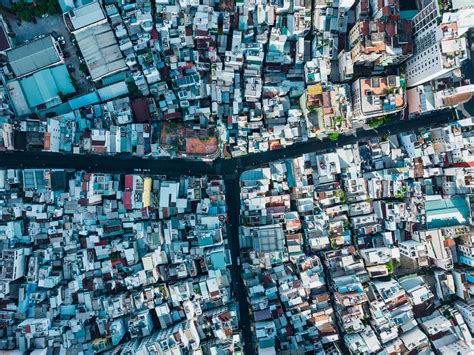 Top View Drone Photo of the Intersection of Tran Hung Dao and Nguyen ...