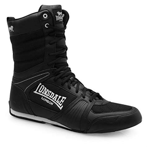 Lonsdale Mens Contender Boxing Boots Full Lace Up Sport Shoes Trainers ...