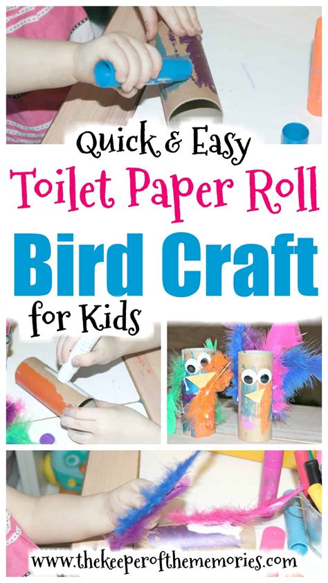 Quick & Easy Toilet Paper Roll Bird Craft - The Keeper of the Memories