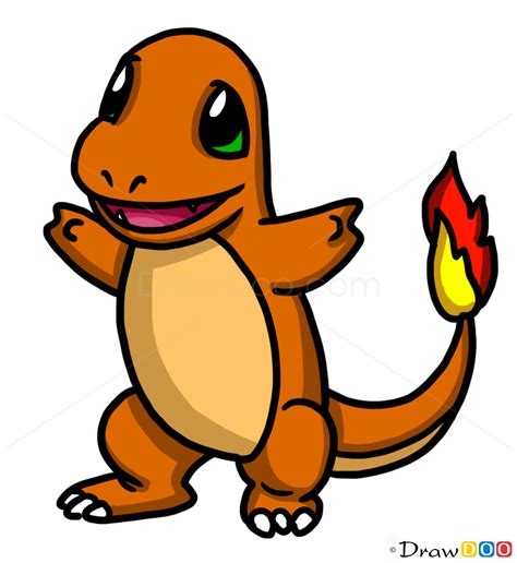 How to Draw Charmander, Pokemons - How to Draw, Drawing Ideas, Draw ...