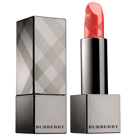 Burberry Bright Coral (73) Kisses Lipstick Review & Swatches