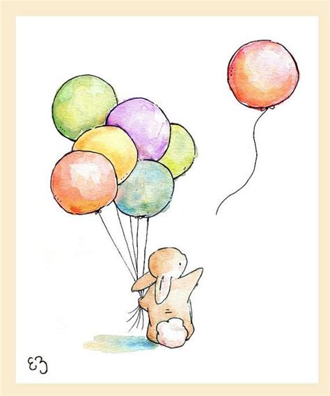 Children Art Print. Goodbye Balloon. PRINT 8X10. Nursery Art - Etsy ...