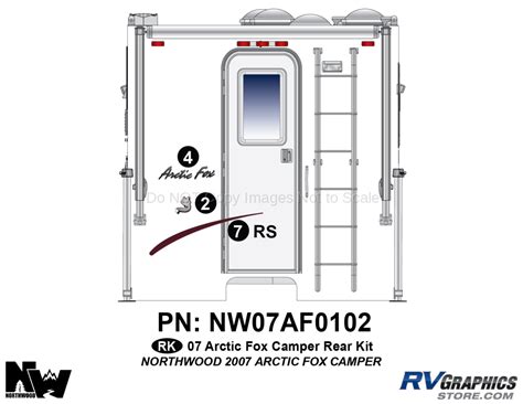 2007 Arctic Fox Camper Rear Decal Kit - RV Graphics Store