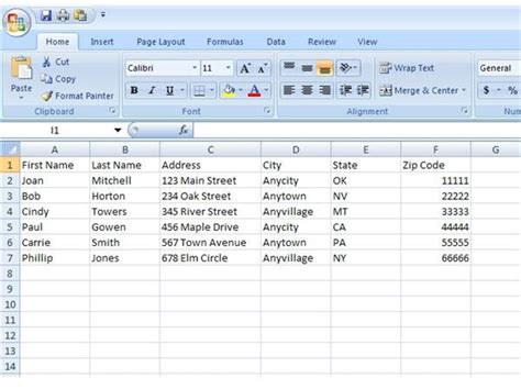 How to Make Mailing Labels Using Microsoft Excel 2007