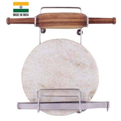 Silver Stainless Steel Rolling Pin Holder (Chakla Belan Stand) at Rs 105/number in Rajkot