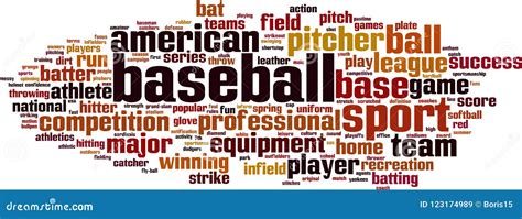 Baseball word cloud stock illustration. Illustration of martial - 123174989