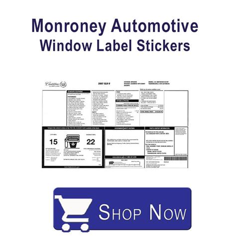 Monroney Automotive Window Labels/Stickers | uslabel.net